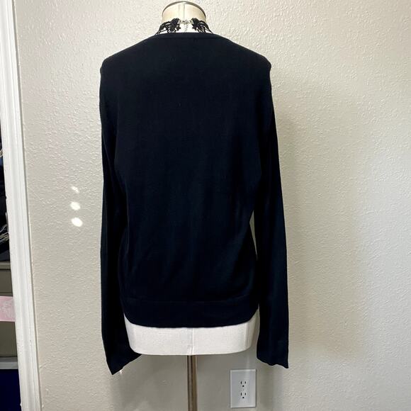 Merona Lace Front Button Down Cardigan Gothic Whimsygoth Emo Coquette Grunge - Picture 10 of 12